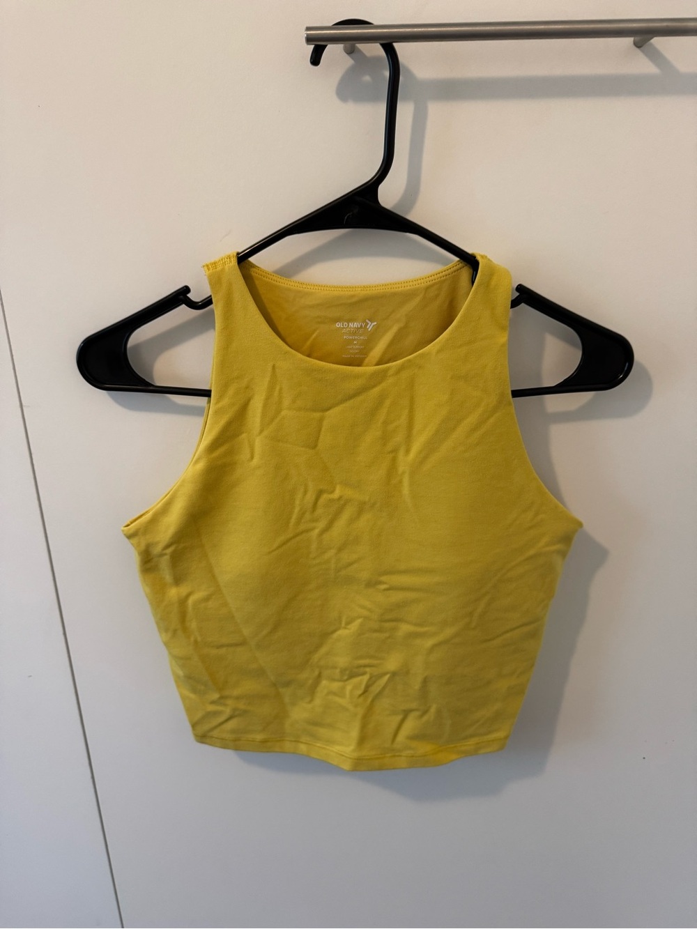 Old Navy Yellow Active PowerChill Tank Top